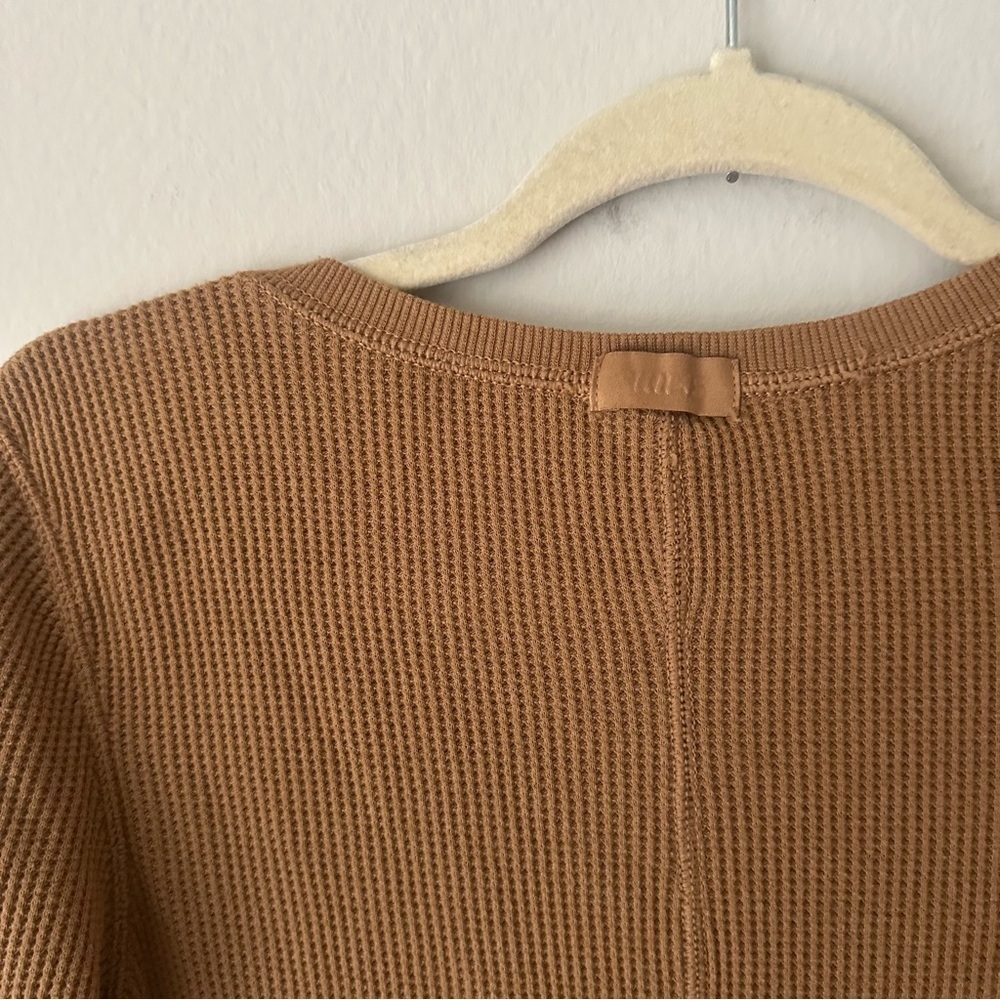 Skims Waffle Knit Onesie Camel Sz Medium Loungewear - Picture 13 of 14
